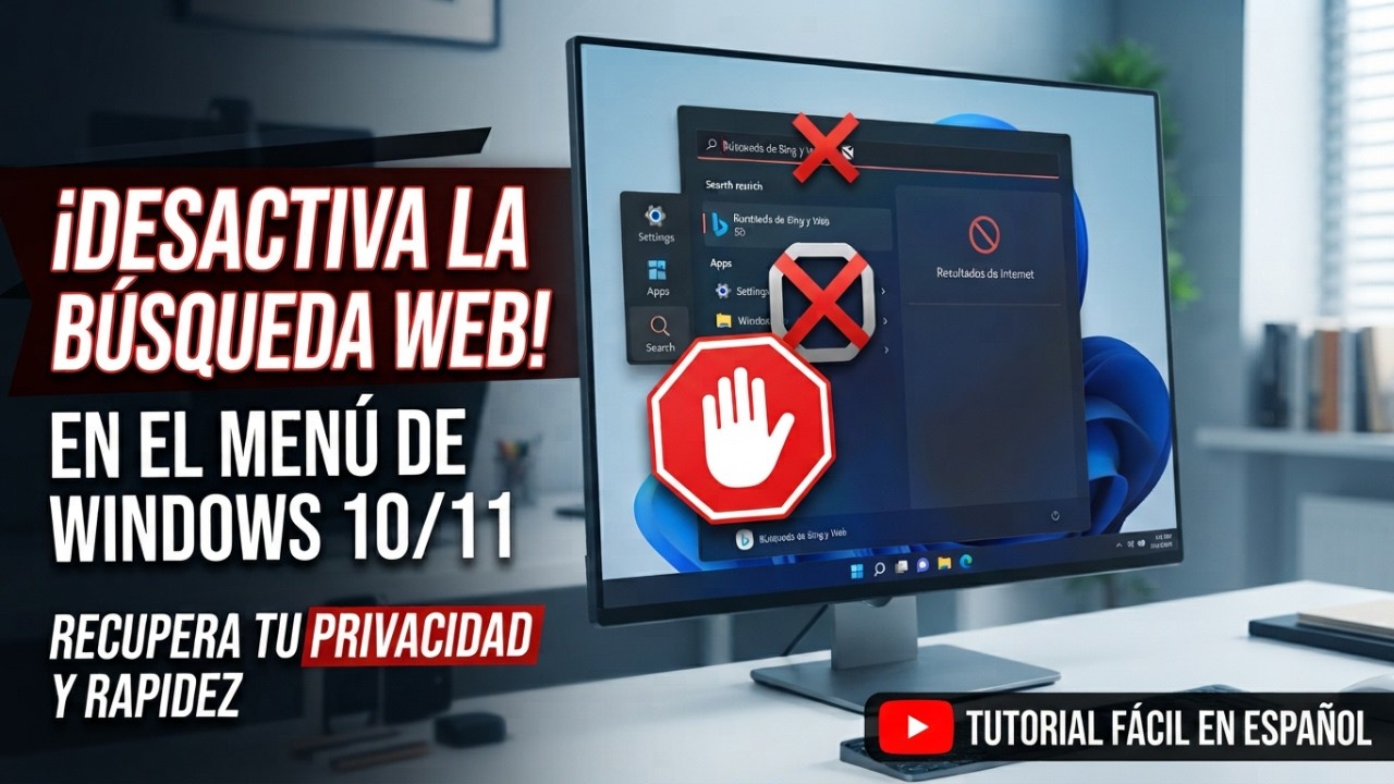 Cómo desactivar la BÚSQUEDA EN INTERNET del menú de Windows