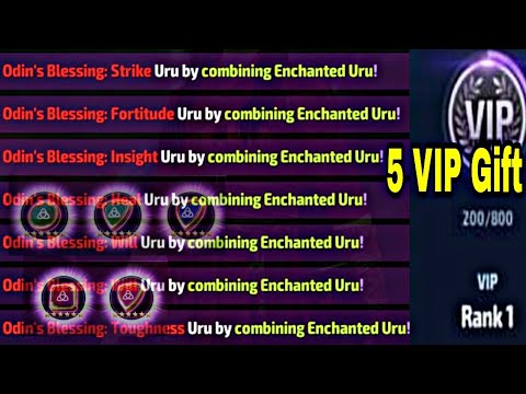 5 VIP Package Gift & 134 Mythic Uru Used For Odin Blessing On Event 2021 - Marvel Future Fight