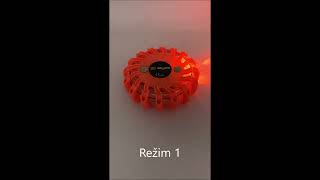 LED výstražné světlo nabíjecí 16 LED, sada 3 ks- Oranžové