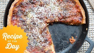 Cheesy Skillet Deep-Dish Pizza | Food Network