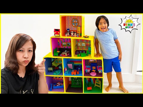 Ryan's Giant Doll House Adventure with Mommy and more 1hr kids Video!