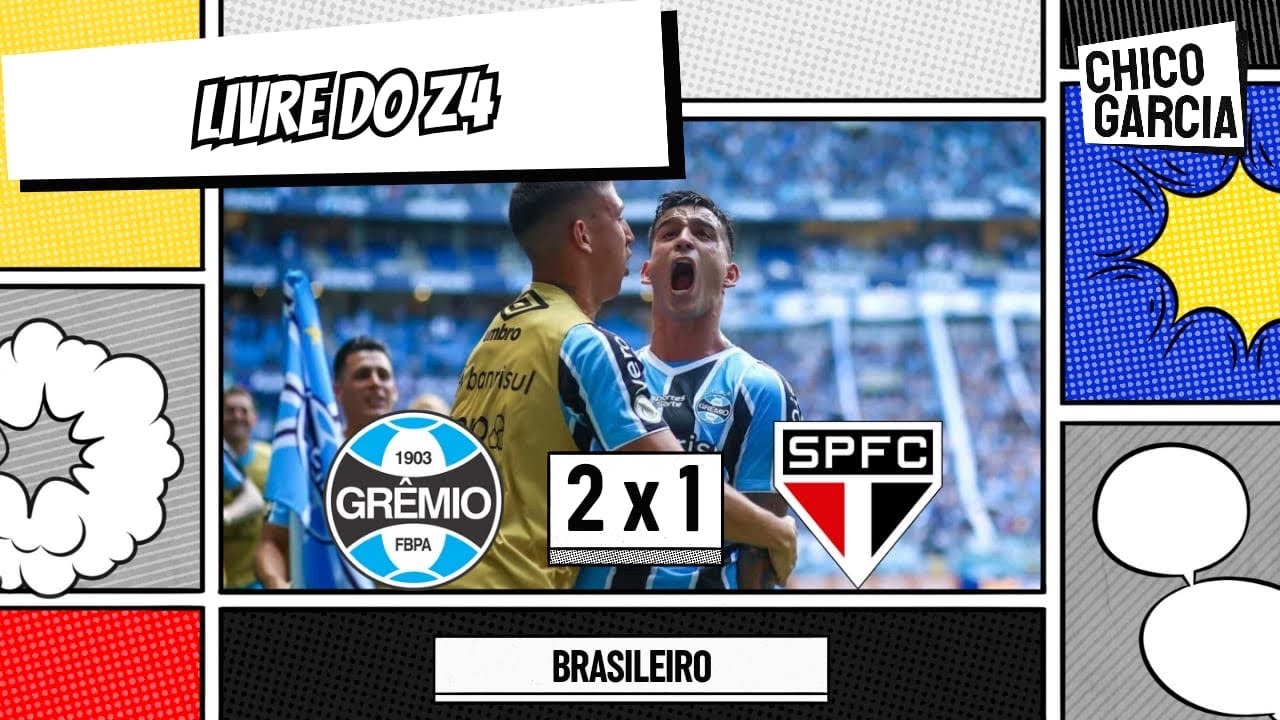 GRÊMIO 2 X 1 SPFC: VITÓRIA ELIMINA REBAIXAMENTO. RENATO VOLTA A ATACAR IMPRENSA E DÁ SINAIS QUE FICA