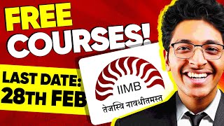 IIM JUST Launched 50+ FREE Courses with Certificates!🔥Free Online Courses!