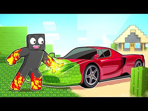 TOUT ce que je TOUCHE devient DE L’ARGENT sur MINECRAFT