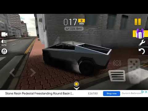 Extreme car driving simulator: Tesla cybertruck playthrough