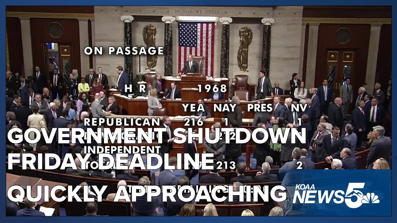 Government shutdown looming as Friday deadline quickly approaches