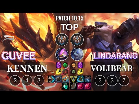 HLE CuVee Kennen vs Lindarang Volibear Top - KR Patch 10.15