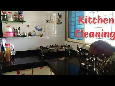 MORNING KITCHEN CLEANING ROUTINE| KITCHEN COUNTERTOP CLEANING| INDIAN KITCHEN CLEANING ROUTINE Video