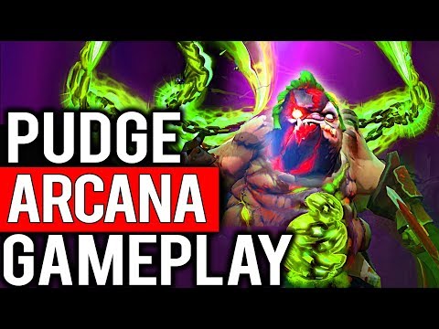 EPIC PUDGE ARCANA GAMEPLAY (The Feast of Abscession ARCANA PUDGE PATCH 7.12 DOTA 2 GAMEPLAY)