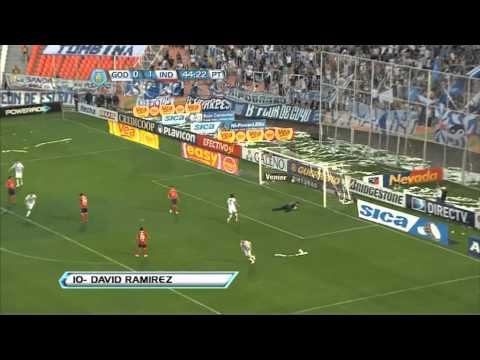 Gol David Ramírez. Godoy Cruz 1 Independiente 1. Torneo Inicial 2012. Fecha 5. FPT