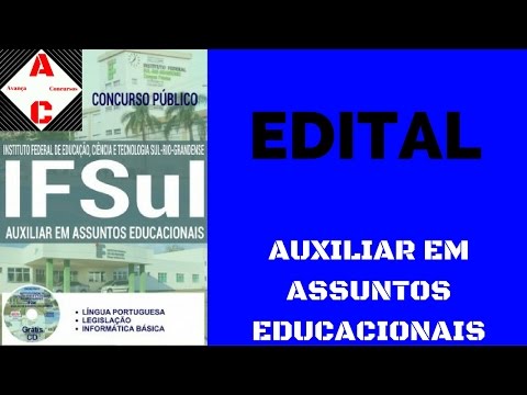 Apostila Concurso IFSUL 2016 - Auxiliar de Assuntos Educacionais
