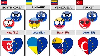 Who Do European Union Love or Hate [Countryballs] | Times Universe