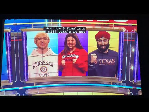 Jeopardy National College Championship 2022, intro - FINALS Game 1 (2/22/22)