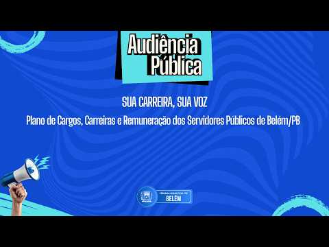 Audiência Pública | 15-09-2026 | Câmara de Vereadores de Belém PB