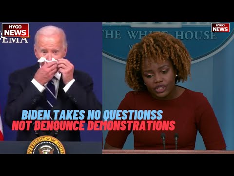 Biden Takes No Questions, Prompter Stumbles: Had No Fire Safe! None! KJP Not Denounce Demonstrations