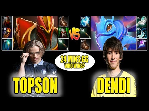 TOPSON DK VS DENDI PUCK MID - BATTLE OF THE BEST MID LANER IN THE WORLD - DOTA 2 DOTA 2