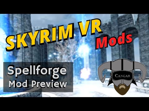 Stop eating books and learn spells immersively! Spellforge Skyrim VR Mod Preview