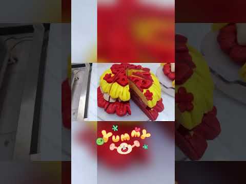 Ultrasonic round cake cutting machine #ultrasonic #cake #ultrasonicmachine #machine #bakery #factory