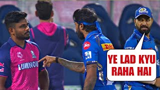 Rohit Sharma shocked when HArdik Pandys fights with Sanju Samson after MI lost the match against RR