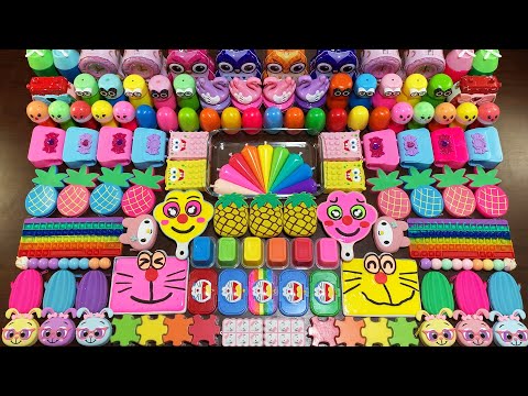 SATISFYING WITH CLAY PIPING BAGS ! Mixing Random Things Into Slime #3603