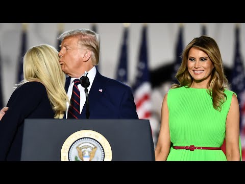 Melania Trump greets Ivanka with an uncomfortable smile