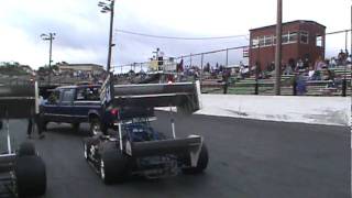 preview picture of video 'ISMA Supermodifieds Seekonk Speedway Push Jeep Ride'