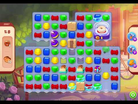 HomeScapes Level 2887 no boosters (17 moves)