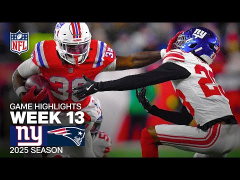 New York Giants vs New England Patriots Game Highlights | 2025 NFL Season Week 13