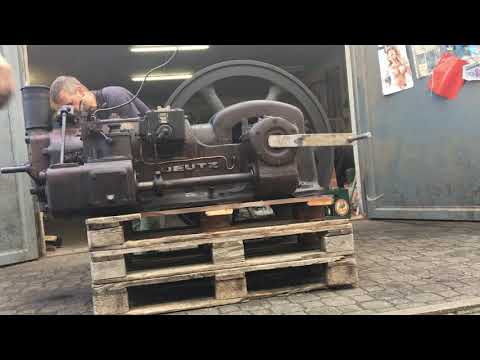 Erster Probelauf Deutz MIH 328 Bj. 1928 Stationärmotor Standmotor Stationary Engine