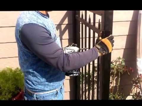 Aluminum and wrought iron fence installation
