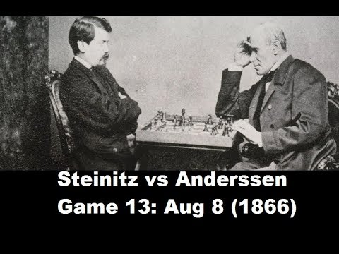 Game 13: Anderssen vs Steinitz - London (1866) #34