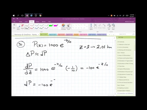 Nik's Live Calculus Stream (Calculus1 4.5 Linearization and Differentials)