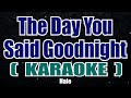 The Day You said Goodnight ( KARAOKE ) - Hale