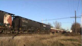 preview picture of video 'Big MAC attack - CP233 with SD90/43MAC's through Merrickville ON'