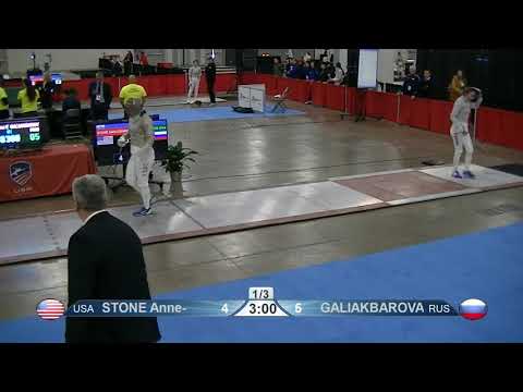 2019 Absolute Sabre World Cup Table of 64: Stone vs. Galiakbarova
