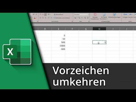 Excel Vorzeichen umkehren | Excel Vorzeichen ändern ✅ Tutorial