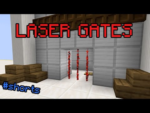 Simple Accurate Laser Gates in Minecraft (Only 3 Commands needed!) #shorts
