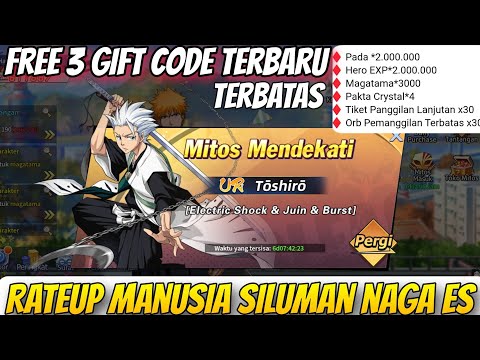 RATE UP TOSHIRO MANUSIA ICE🔥, 3 FREE GIFT CODE BANJIR HADIAH - Blood War Bleach