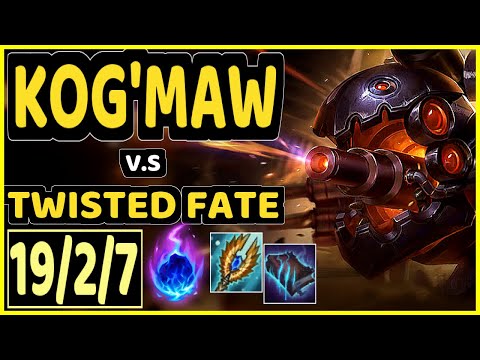 DAWIDSONEK (KOG'MAW) vs TWISTED FATE - 19/2/7 KDA MID GAMEPLAY - EUW Ranked GRANDMASTER
