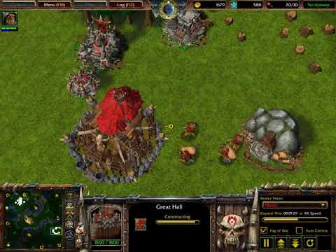 Warcraft III 1.30v Orc Vs Night Elf Computer Insane (Amai)