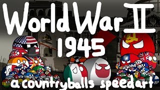 End of WWII | WWII - Axis vs Allies 1945 | Countryballs Speedart #16