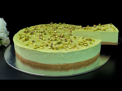 Ricetta facile per cheesecake al pistacchio: senza cottura, senza gelatina, senza agar-agar!