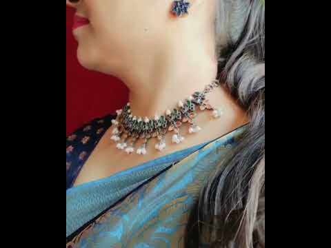 Silver Repluca Premium Quality Jhumka Earrings