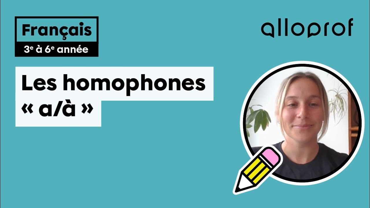 Les homophones « a/à »