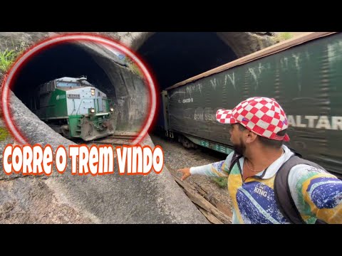 FUI SURPREENDIDO PELO TREM DENTRO DO TÚNEL