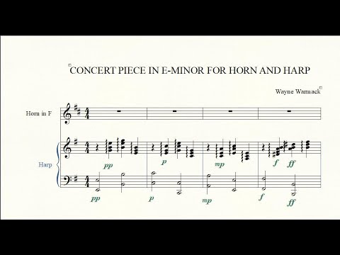 Concert Piece in E-minor for French Horn & Harp