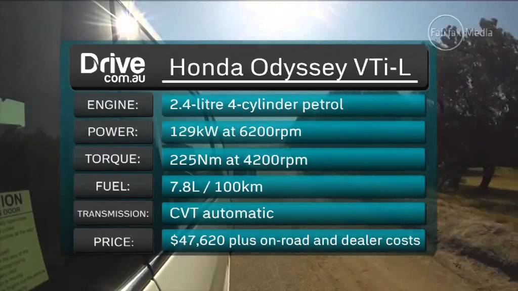 Honda Odyssey VTi L video review