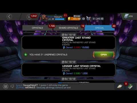 21* Greater Last Stand Crystals! Insane Pulls! Marvel Contest of Champions