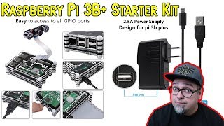 $16 Raspberry Pi 3 B+ Starter Kit - Case Power Supply Fan Heatsinks