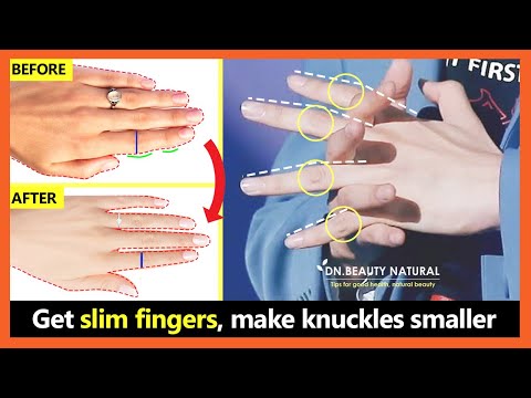 4 Mins for Slim fingers, Get rid of big knuckles, make fingers thinner elongate | Fingers exercises